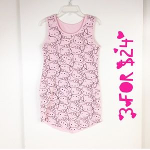 💕3 for $24💕 HELLO KITTY Pink Black Tank